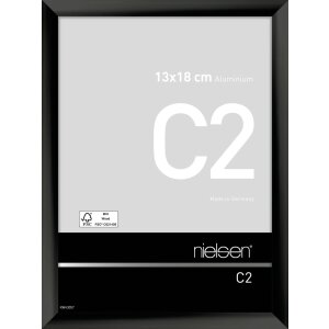 Cadre alu Nielsen C2 13x18 cm anodisé noir brillant