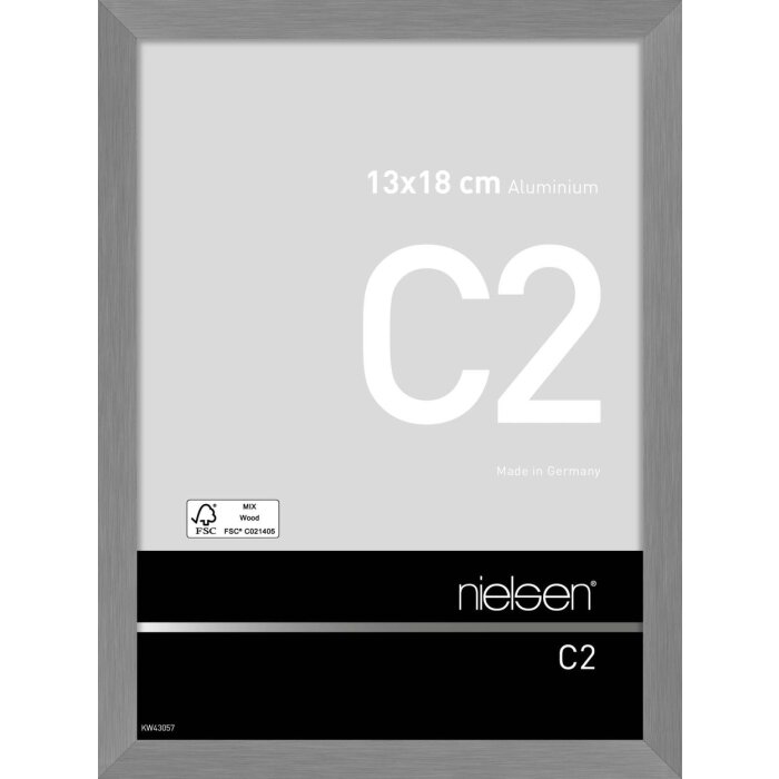 Cadre alu Nielsen C2 13x18 cm structure gris mat