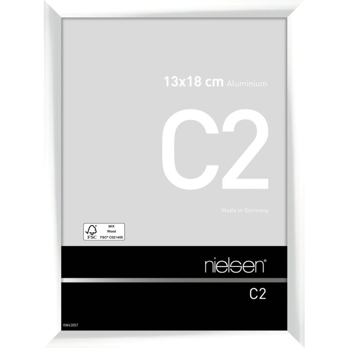 Cadre alu Nielsen C2 13x18 cm blanc brillant