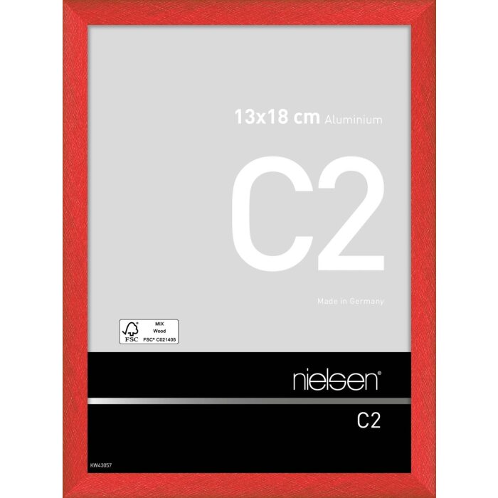 Cadre alu Nielsen C2 13x18 cm tornado rouge