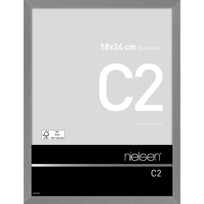 Cadre alu Nielsen C2 18x24 cm structure gris mat