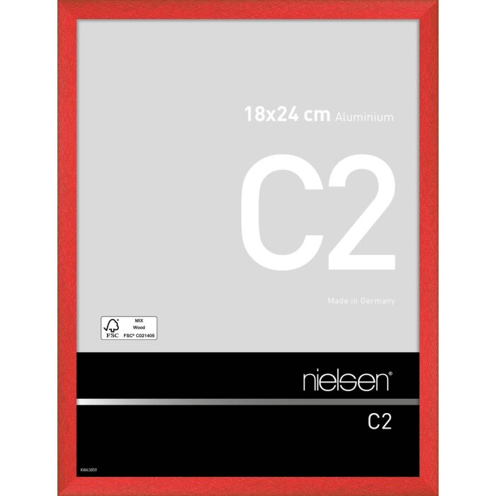 Cadre alu Nielsen C2 18x24 cm rouge tornado