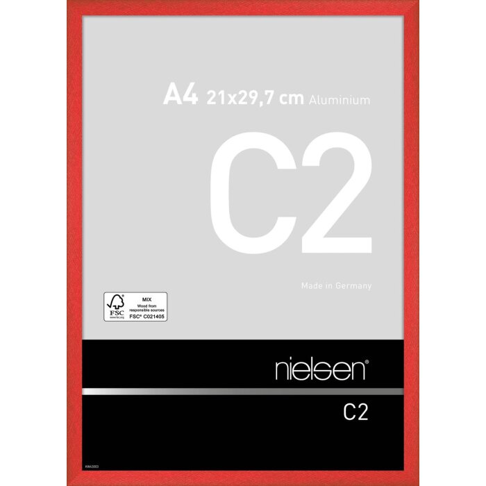 Cadre alu Nielsen C2 21x29,7 cm tornado rouge