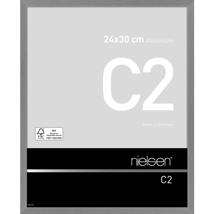 Cadre alu Nielsen C2 24x30 cm structure gris mat