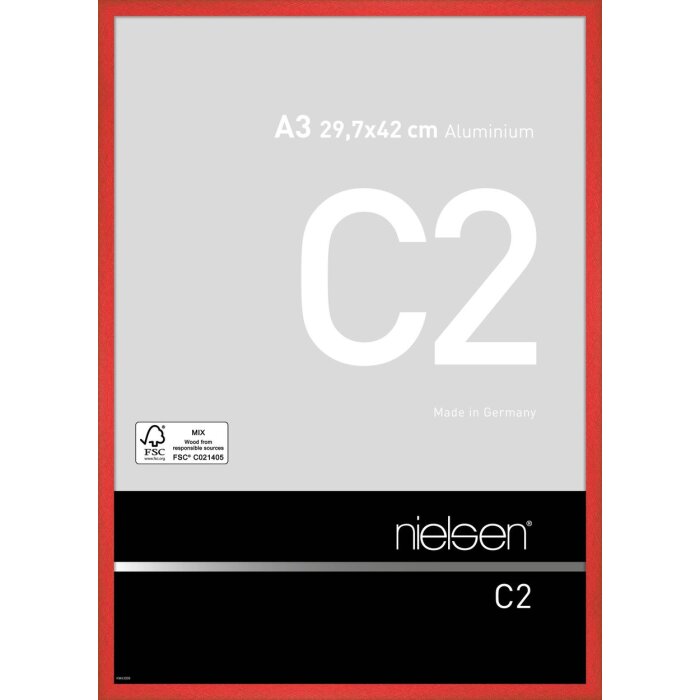 Cadre alu Nielsen C2 29,7x42 cm tornado rouge