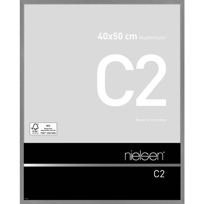 Cadre alu Nielsen C2 40x50 cm structure gris mat