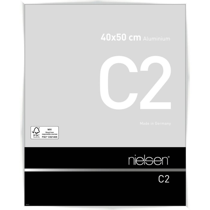 Cadre alu Nielsen C2 40x50 cm blanc brillant