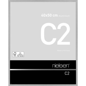 Cadre alu Nielsen C2 40x50 cm structure argent mat