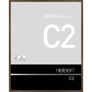 Cadre alu Nielsen C2 40x50 cm structure noyer mat