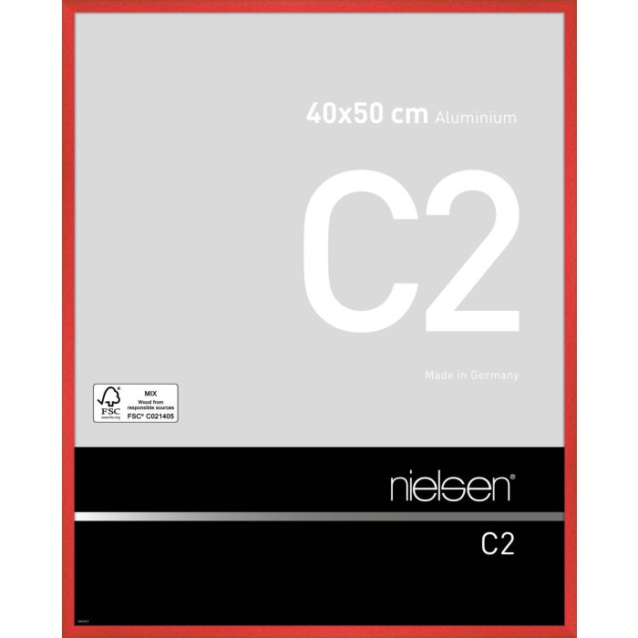 Cadre alu Nielsen C2 40x50 cm rouge tornado