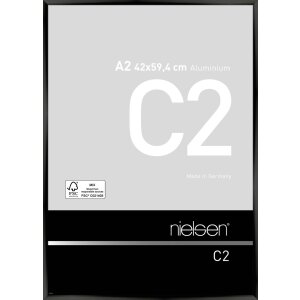 Cadre alu Nielsen C2 42x59,4 cm anodisé noir brillant