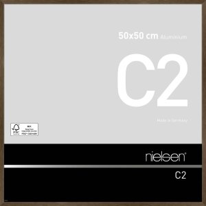 Cadre alu Nielsen C2 50x50 cm structure noyer mat