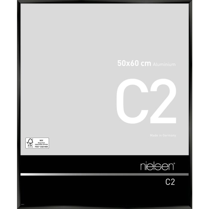 Cadre alu Nielsen C2 50x60 cm anodisé noir brillant