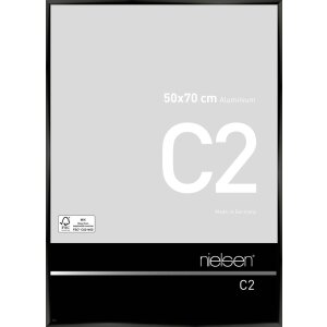 Cadre alu Nielsen C2 50x70 cm anodisé noir brillant