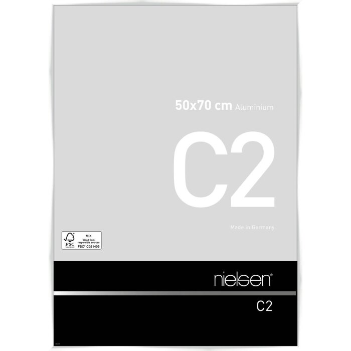 Cadre alu Nielsen C2 50x70 cm blanc brillant