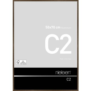 Cadre alu Nielsen C2 50x70 cm structure noyer mat