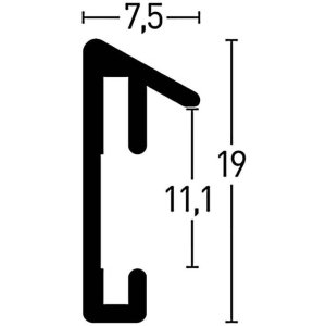 Cadre alu Pixel 21x29,7 cm argent brillant