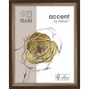 Ascot cadre en bois 13x18 cm brun foncé-or