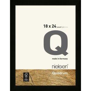 Cadre interchangeable en bois Quadrum 18x24 cm noir