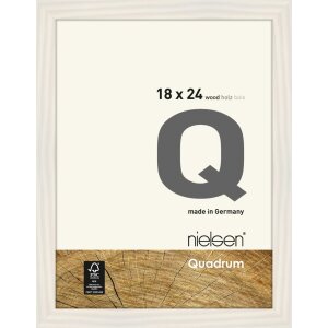 Cadre interchangeable en bois Quadrum 18x24 cm blanc