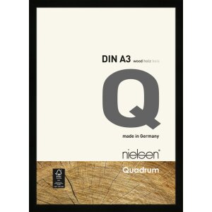 Cadre interchangeable en bois Quadrum 30x42 cm noir