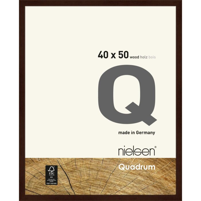 Cadre interchangeable en bois Quadrum 40x50 cm wengé