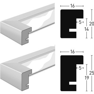 Cadre interchangeable en bois Quadrum 42x60 cm noir