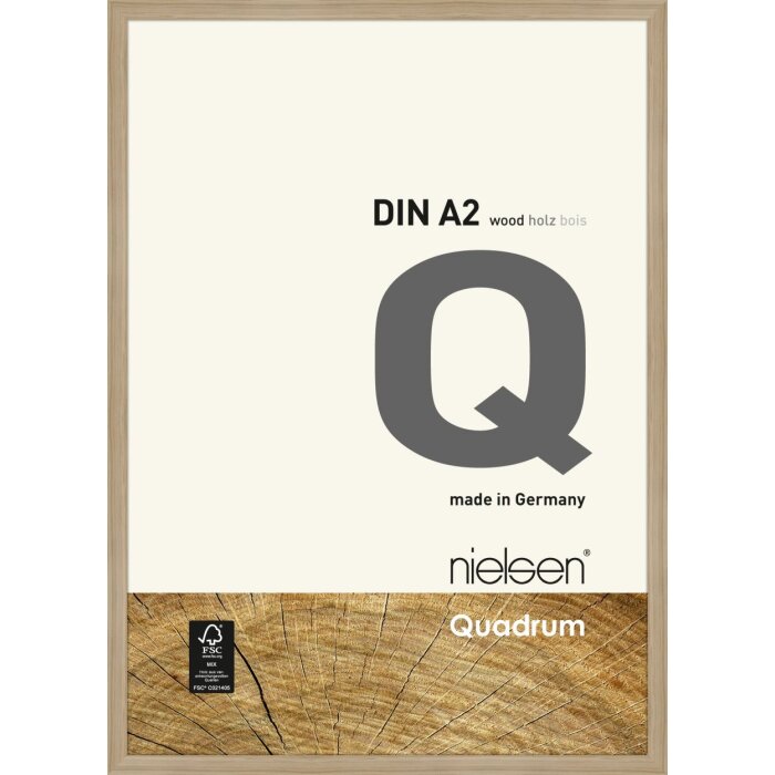 Cadre interchangeable en bois Quadrum 42x60 cm chêne naturel