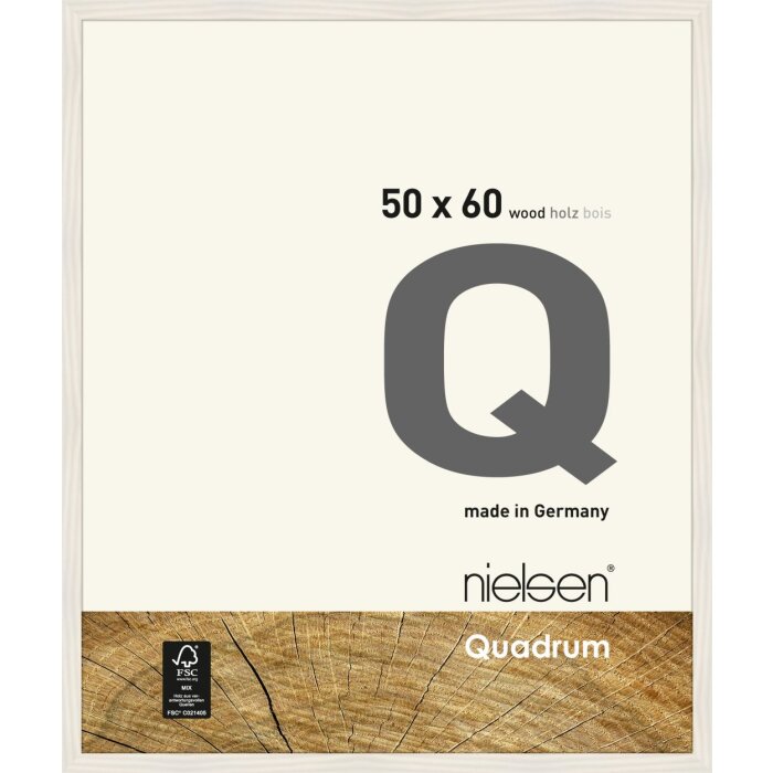 Cadre interchangeable en bois Quadrum 50x60 cm blanc