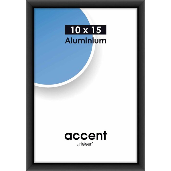 Accent cadre alu 10x15 cm noir mat