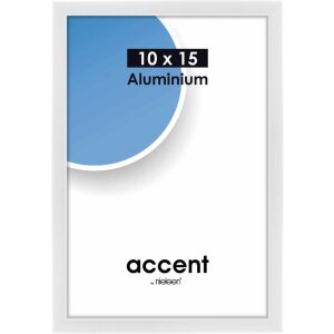 Accent cadre alu 10x15 cm blanc brillant