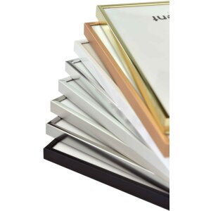 Accent cadre alu 10x15 cm blanc brillant