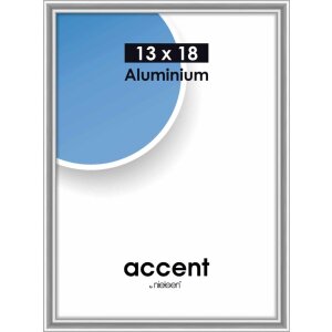 Accent cadre alu 13x18 cm argent brillant