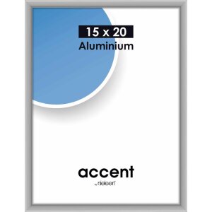 Accent cadre alu 15x20 cm argent mat