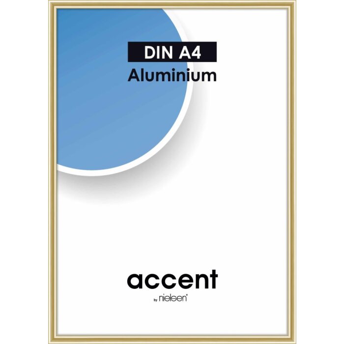 Cadre en aluminium Nielsen Accent 21x29,7 cm or DIN A4 Cadre pour diplômes