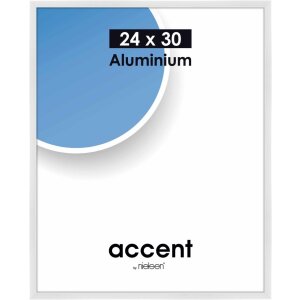 Accent cadre alu 24x30 cm blanc brillant