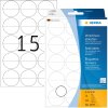 Étiquettes de fermeture HERMA perforées Ø 32 mm rond transparentes extrêmement adhésives film mat 240 pcs.