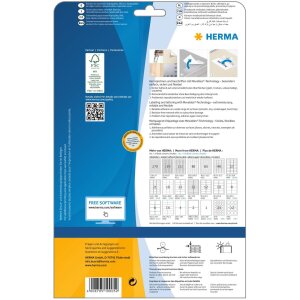 HERMA Bande détiquettes amovibles A4 63,5x16,9 mm blanc Movables-amovibles papier mat 1200 pcs.