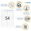 HERMA Bande dinscription détachable A4 96x10 mm blanc Movables-amovible papier mat 1350 pcs.