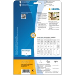 Étiquettes HERMA A4 blanches 48,3x25,4 mm extrêmement adhésives papier mat 1100 pcs.