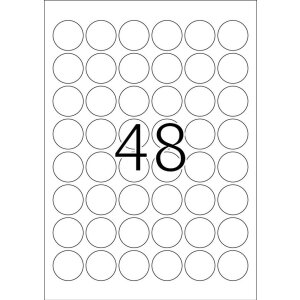 Étiquettes HERMA A4 blanches Ø 30 mm rondes extrêmement adhésives papier mat 1200 pcs.