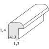 Cadre en bois S41J Deknudt 6x9 cm argenté