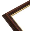 Cadre en bois Deknudt S406 noyer 9x13 cm bord doré