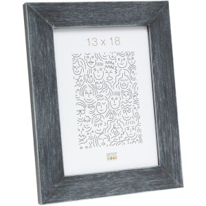 Cadre en bois S49B gris foncé peint 15x20 cm