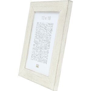 Cadre en bois S49B blanc peint 13x18 cm