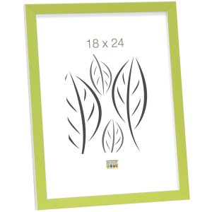 Cadre photo vert et blanc en bois 13,0 x13,0 cm S43AL