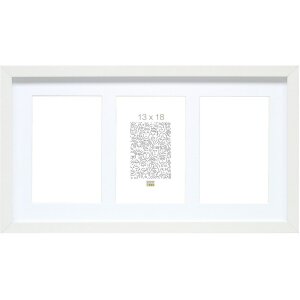 Cadre de galerie Deknudt S66KA6 bois blanc 3 photos 15x20...