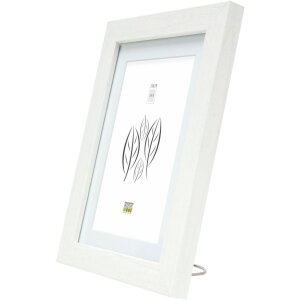 Cadre en bois Deknudt S66KF1 blanc 13x18 cm