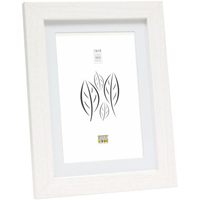 Cadre en bois Deknudt S66KF1 blanc 20x25 cm