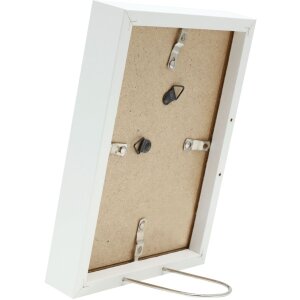 Cadre en bois Deknudt S40A blanc 40x60 cm avec passe-partout 30x45 cm